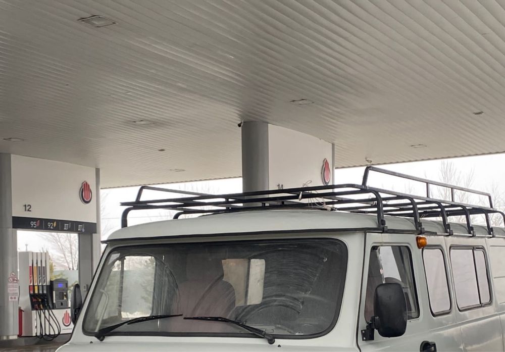 Багажник (базовый) на крышу УАЗ Буханка, 10 опор за наружные водостоки