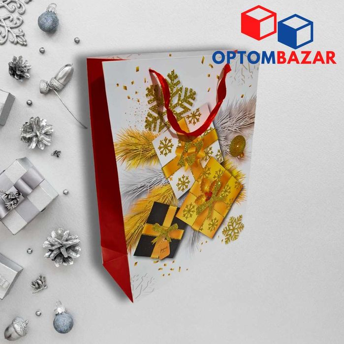 Yangi yil sovg'a qutisi Ko'k rangli, qishki o'yinlar.