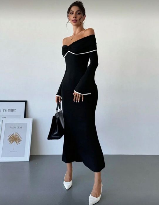 Дамска черна рокля