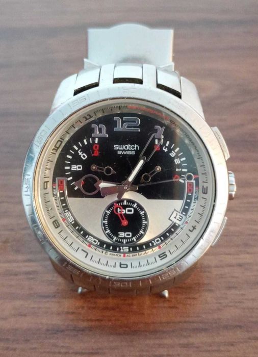 Ceas Swatch Irony Retrograde "Fool Fly" YRS406G - De Colecție. Swiss made