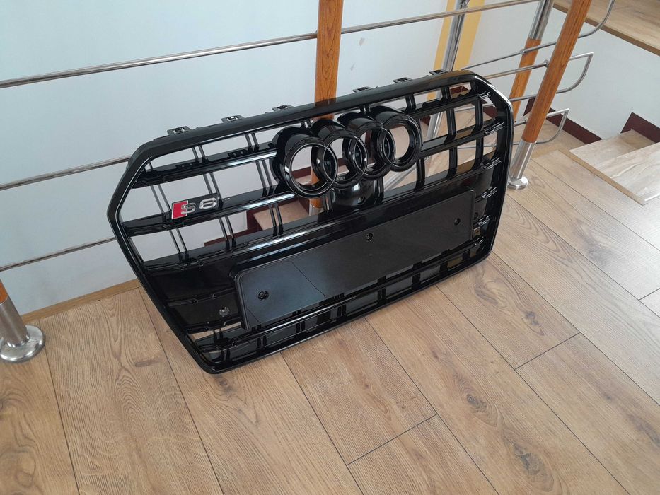Grila bara fata audi A6 S6 fabricatie 2015 _ 2018 blak