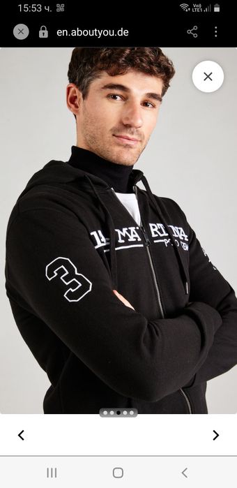 La Martina Full Zip Hoodie Mens Size M НОВО ОРИГИНАЛ! Мъжки Суичър с цял Цип!