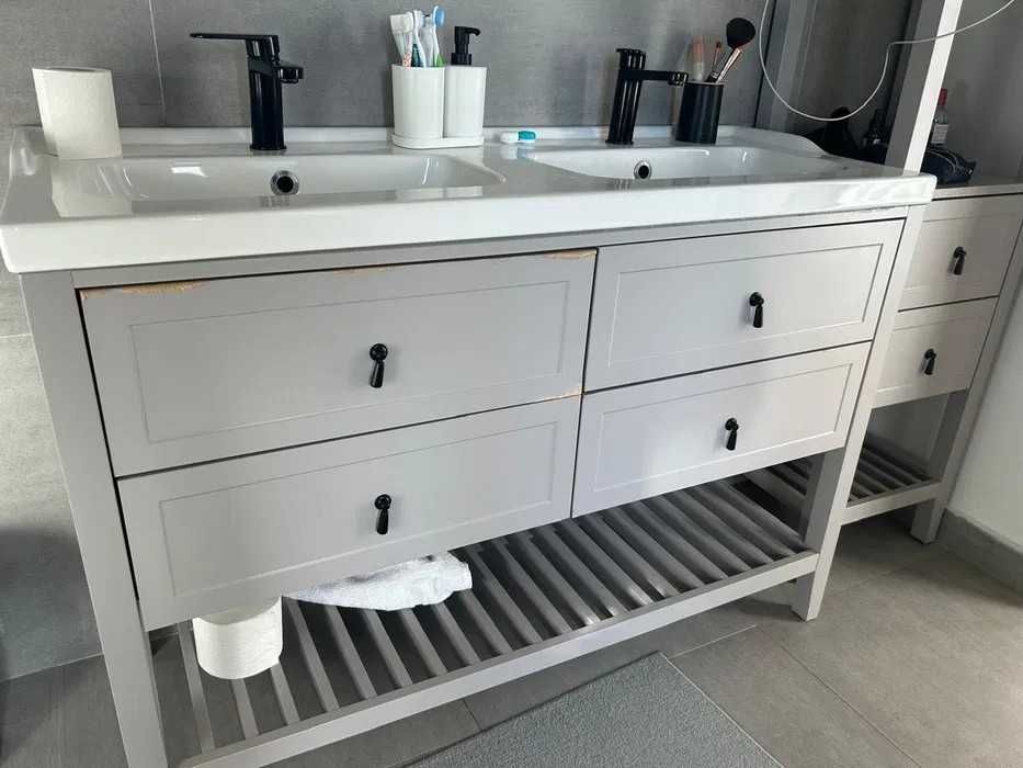 Vand lavoar dublu Ikea cu masca HEMNES - ORRSJÖN - pret Ikea 849dolari