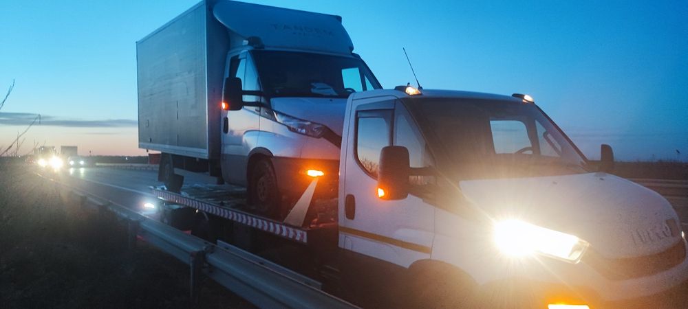 Tractari Auto Non Stop/Transport utilaje/Marfa/Platforma/Asistenta Rutiera
