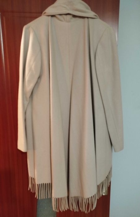 Палто/манто ZARA – бледо млечно бежово, L