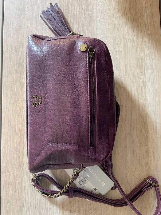 дамска чанта LuluCastagnette цвят малина бордо