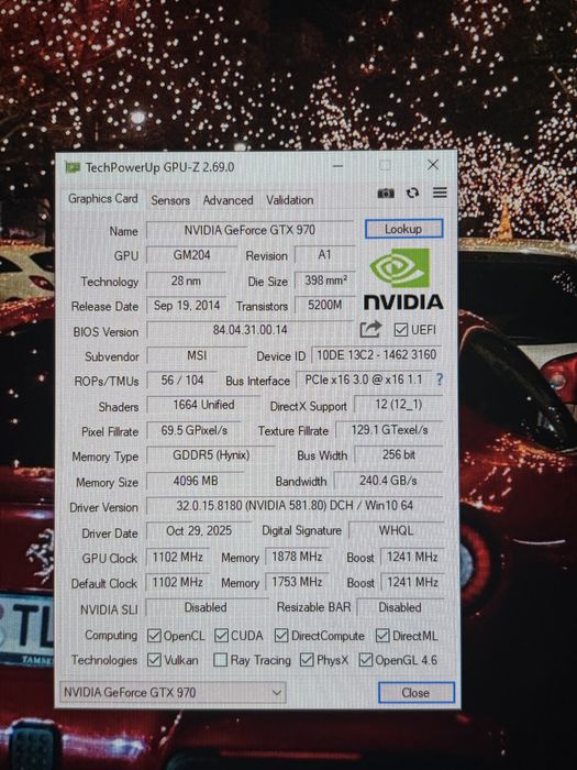 видеокарта msi gtx 970