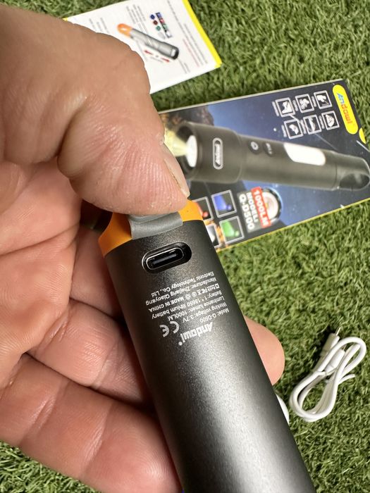 Lanterna  Profesionala cu LED Laser PM10 + LED COB + 3 Culori + Lampa