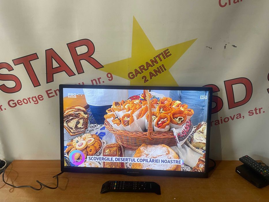 Televizor LED FullHD  Scansonic LEDDV800-T2  DVD/72 cm  Garantie 2ani