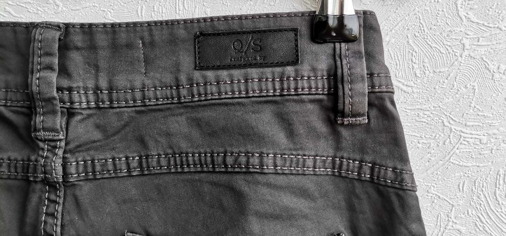 Blugi jeans femei QS by Oliver Catie Slim Fit W32/L32 gri inchis Noi