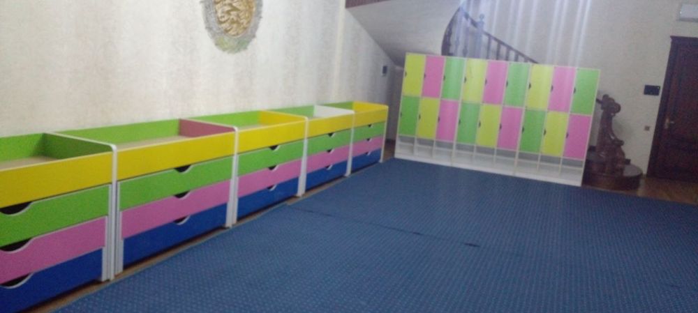 4 этажли богча учун рангли кроватлар. Кроват для садик