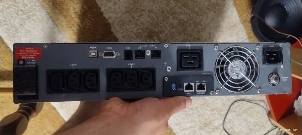 UPS Rackabil Profesional Socomec - 48V - Protectie Servere / Audio,defect îl vând pentru piese