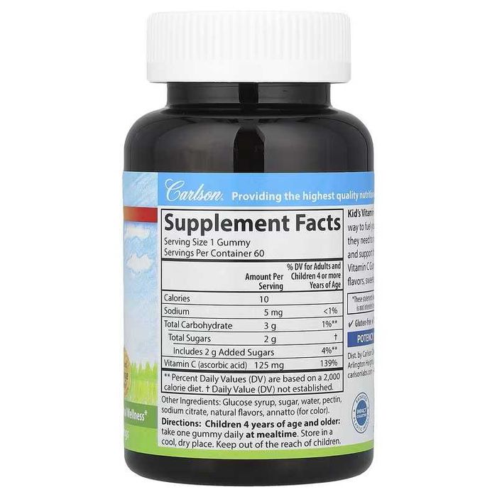 Carlson Kid's Vitamin C, 125 мг, витамин С