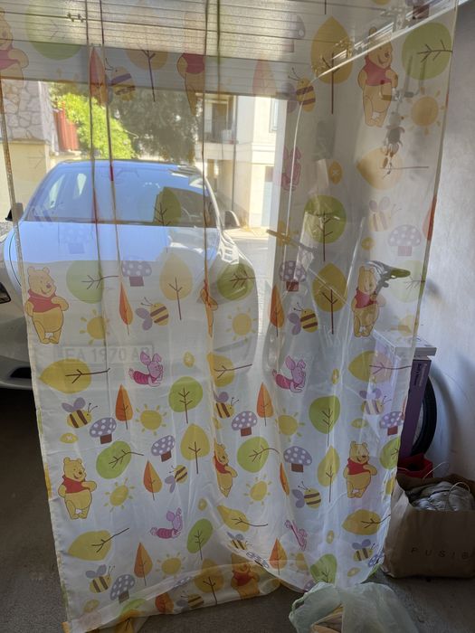 Детско перде Мечо Пух + ИКЕА корниц