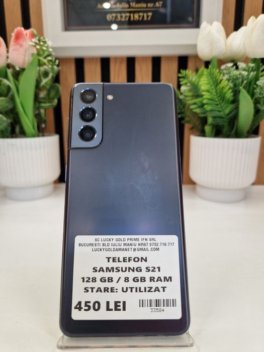 Samsung S21 128GB / 8GB RAM Ecran Fisurat GARANTIE! #33584