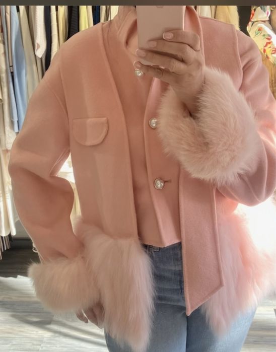 Великолепно палто от 2 части с лисица