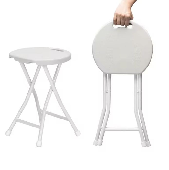 Сгъваема табуретка-32x46.5 см./бяла сгъваема табуретка/сгъваема стол