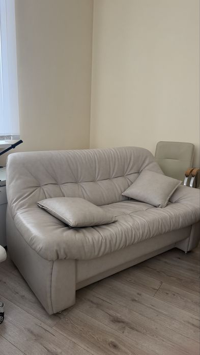 Диван и кресло (кожа)