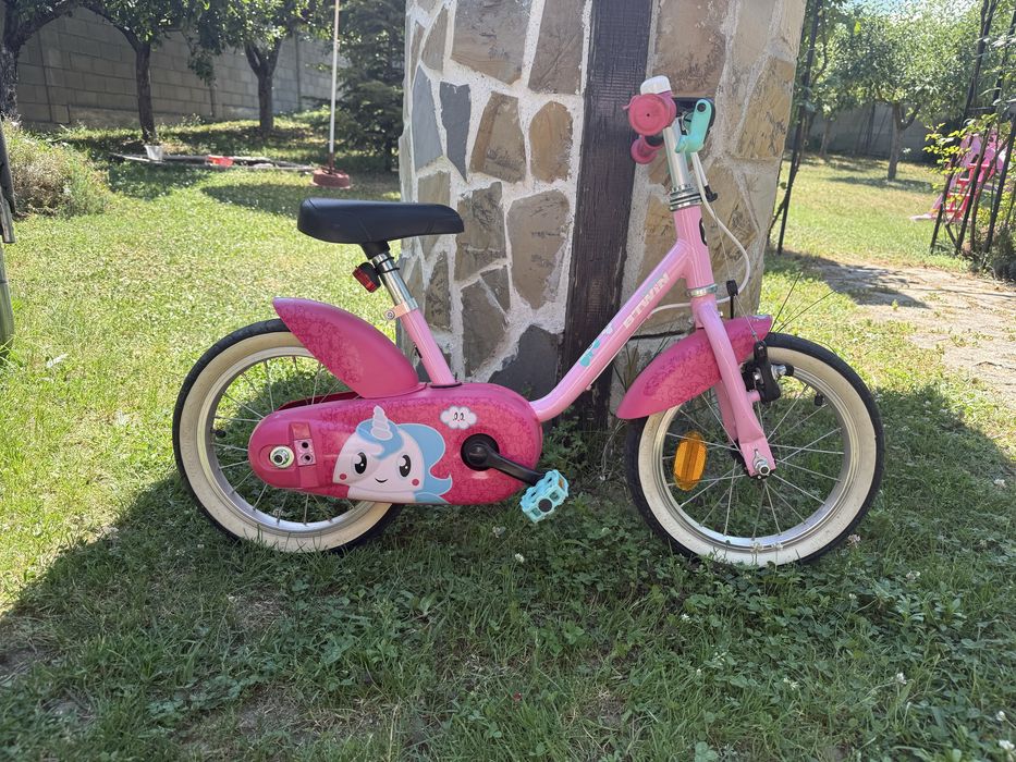 Детски велосипед B-twin (Decathlon)500 unicorn, 14 инча