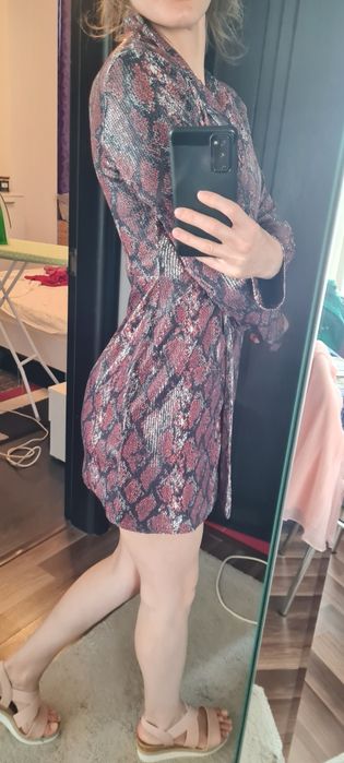 Sacou lung/Rochie cu imprimeu animal