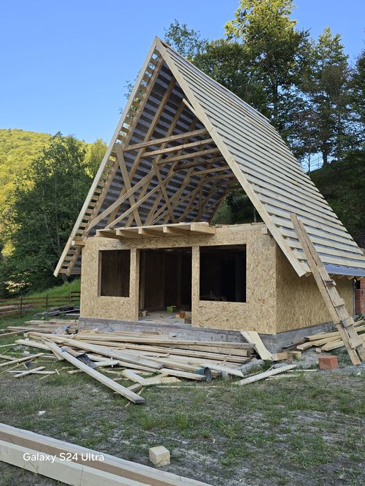 Vand, cabana din lemn, cabană A-Frame, sau model scandinav