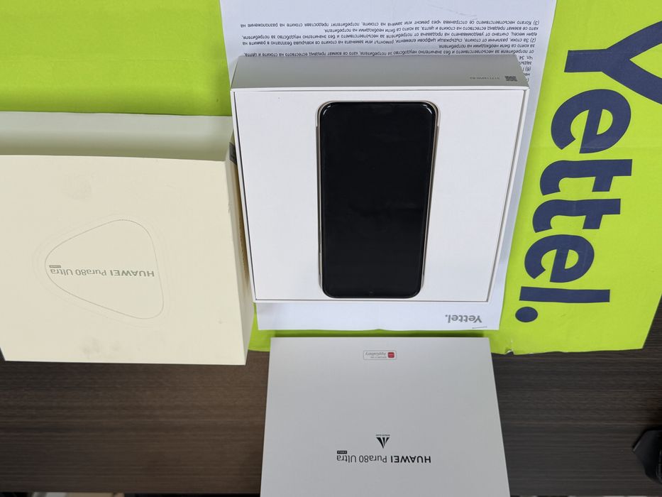 КАТО НОВ 512GB Huawei Pura 80 Ultra 12GB Yettel Гаранция 3г Gold