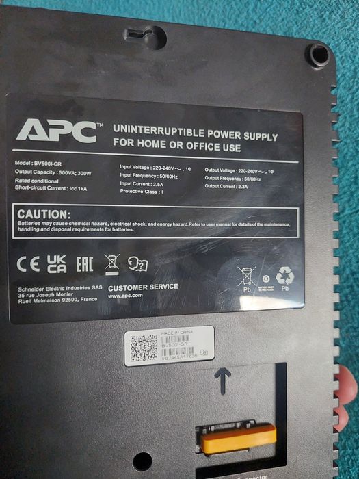 Ups APC bv500I-gr 500 VA
