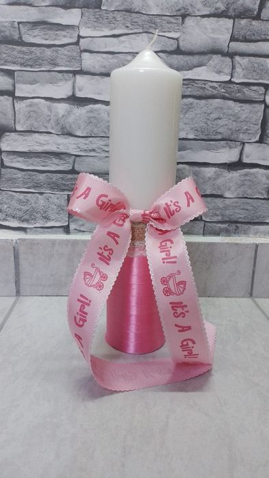 Lumanare botez fetite si baietei