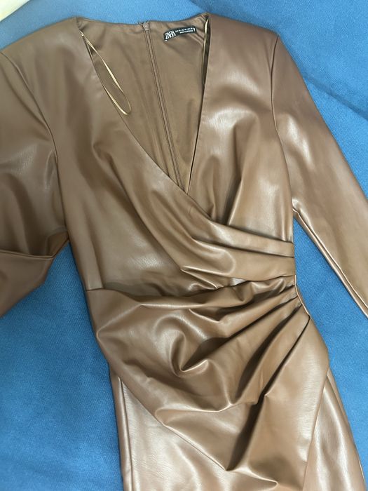 Платье ZARA кожа XS