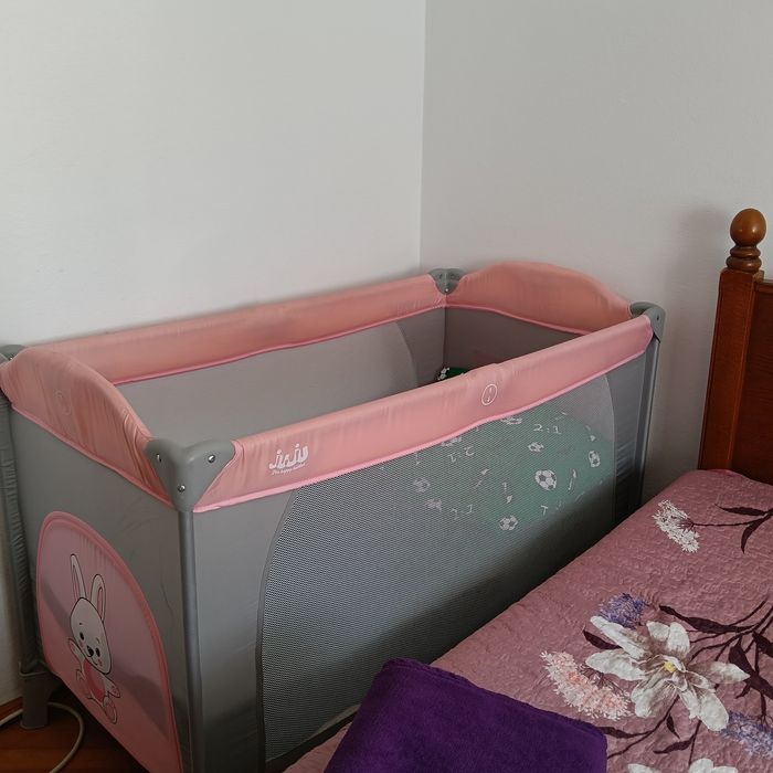 Pătuț Roz plieabel