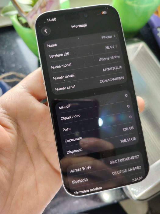 Iphone 16 Pro 256GB Display Original 97%