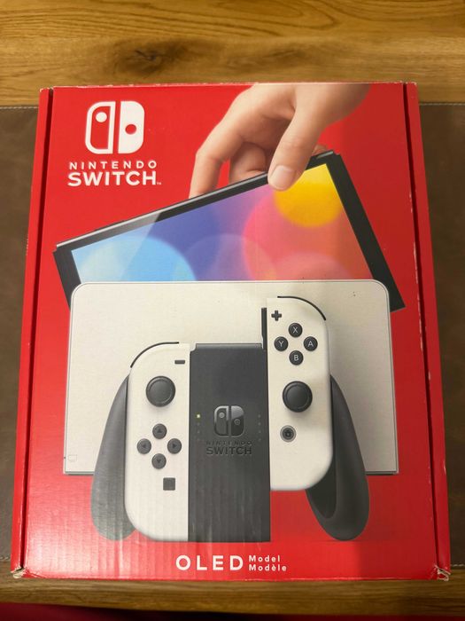 Nintendo Switch OLED White + 512GB + 12 игри + Допълнителни Joy-Con