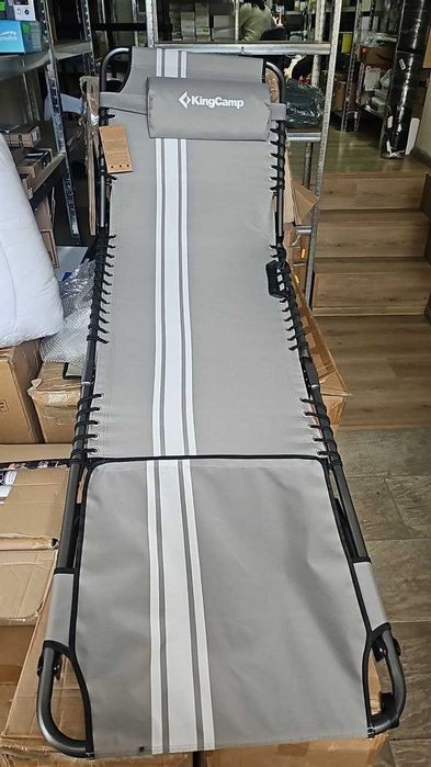 KingCamp Сгъваем шезлонг с отвор за четене, 5 позиции