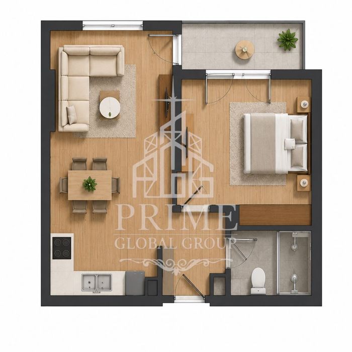Двустаен апартамент | Ново строителство | 70 м² | кв. Цветен