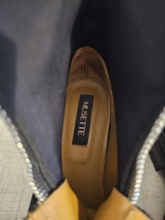 Ghete Musette piele intoarsa