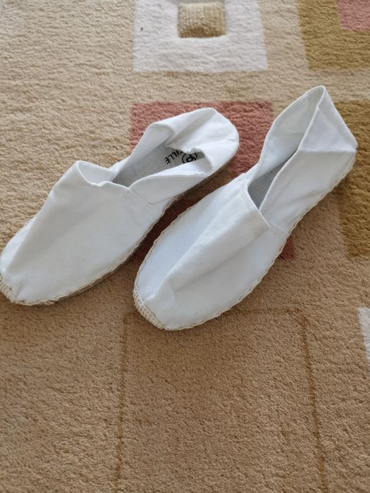 Noi! Espadrile albe, textil