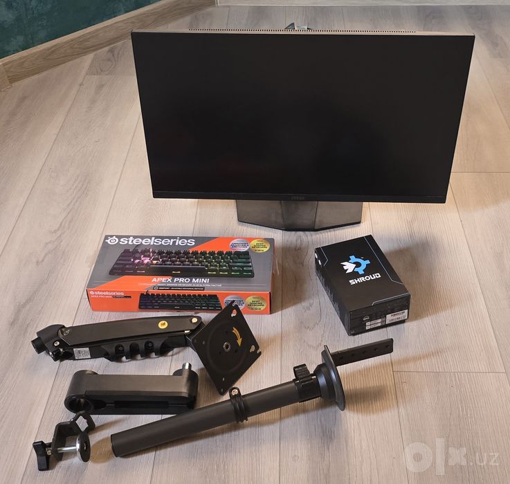 Монитор 2к ips 180гц + клава apex mini pro + мышка g303 shroud edition