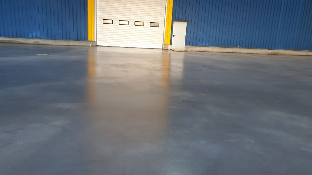 Turnari beton finisat cu elicopter si cuart, Șape beton - industriale