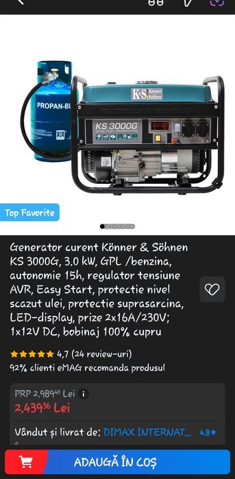 Generator 3kw ca nou