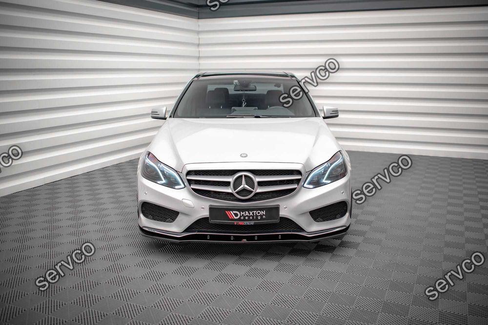 Prelungire splitter bara fata Mercedes E Class W 212 Facelift AMG-Line Sedan 2012-2016 v4 - Maxton Design