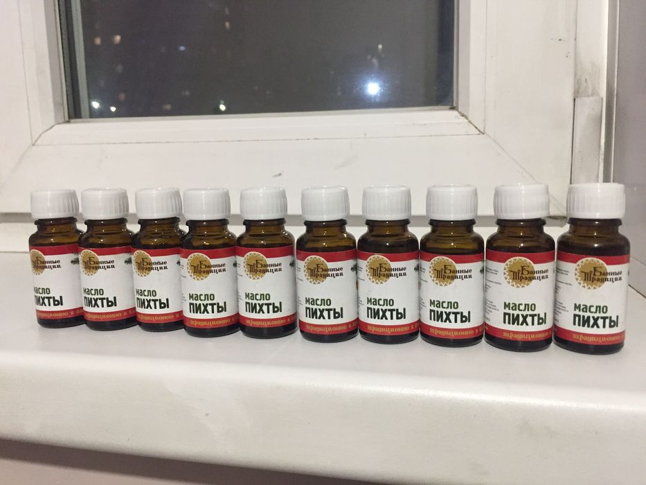 Эфирное масло пихты и шапки для бани