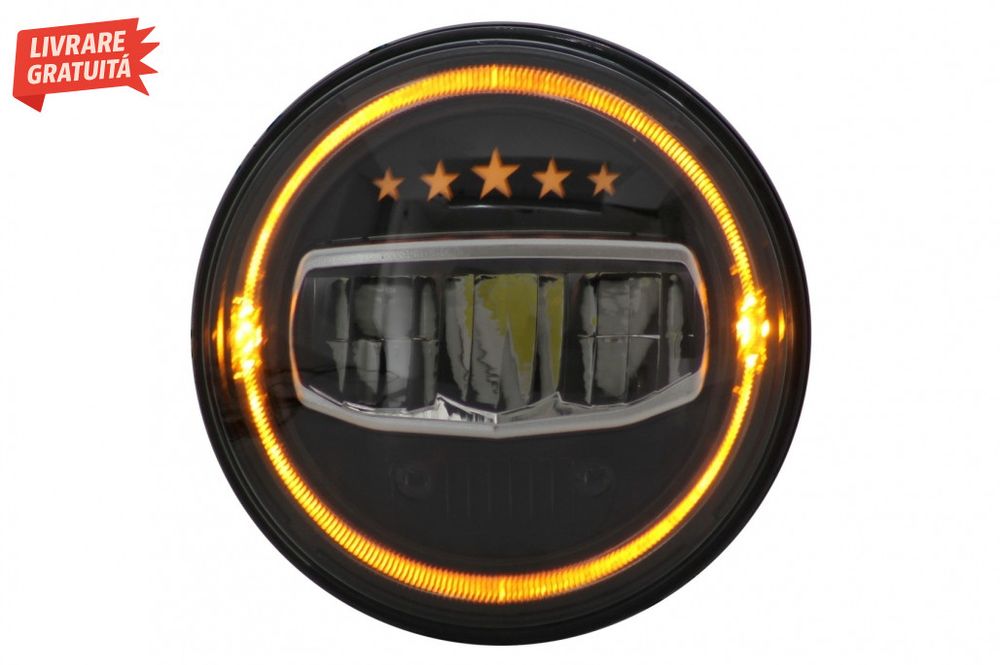 Faruri Full LED CREE Dublu Proiector Jeep Wrangler JK TJ LJ JL (1997-2