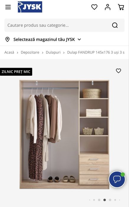 Dulap Jysk culoare stejar