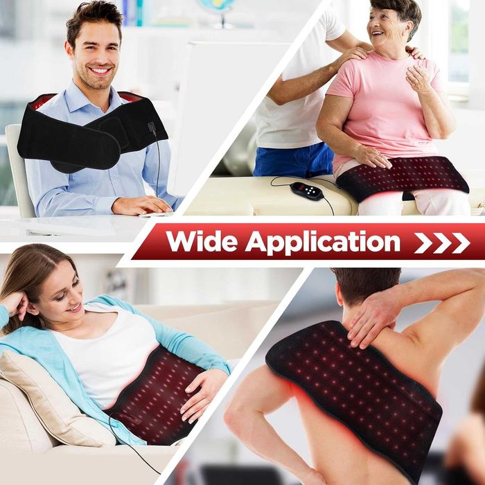 Масажен колан с червена светлина, 660nm и 850nm, 5 режима и 5 нива