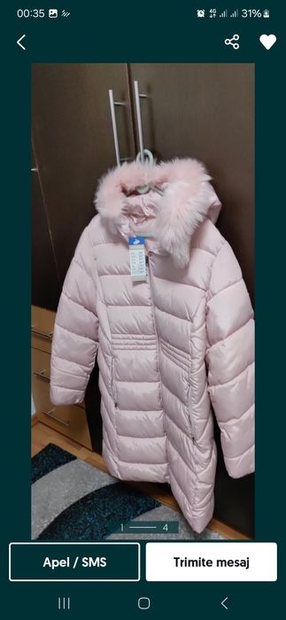 Geaca dama roz pa marimel S..M