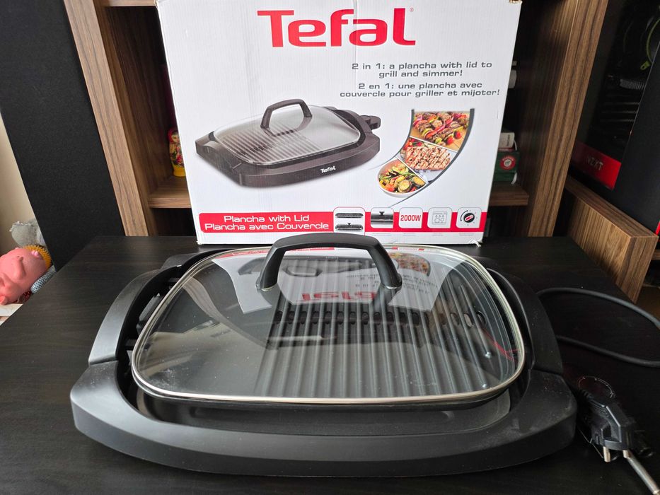 Скара Tefal с комбинирана плоча и капак