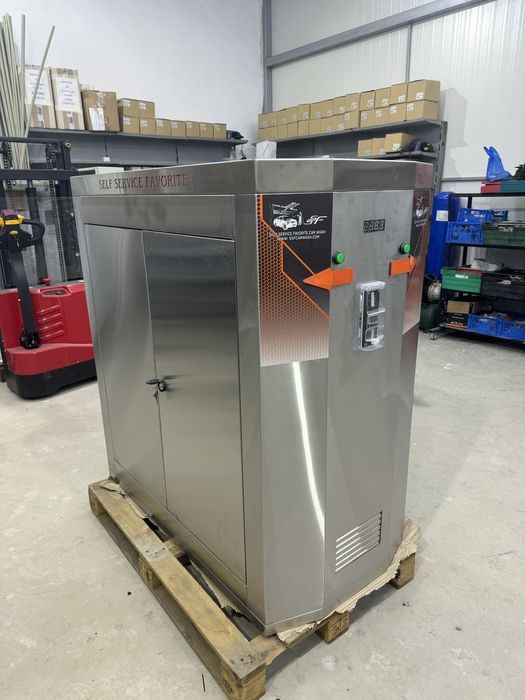 Двупостова иноксова прахосмукачка за автомивка на самообслужване