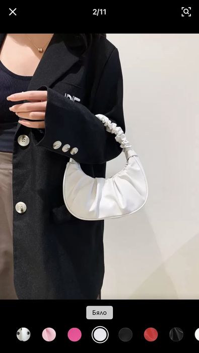Мини плисирана дамска чанта