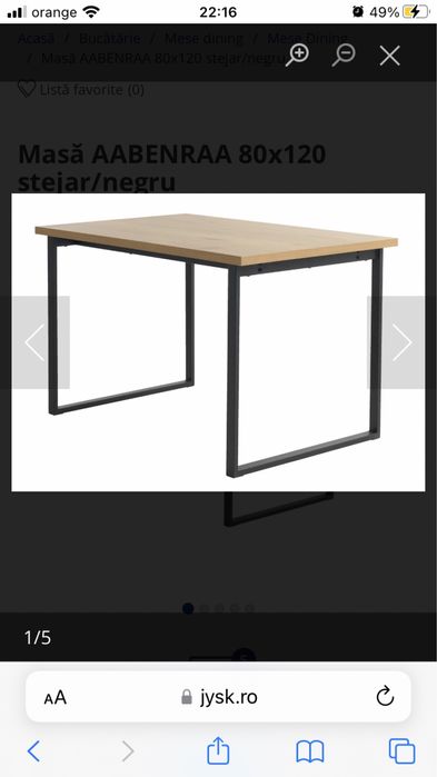 Masa de bucatarie JYSK