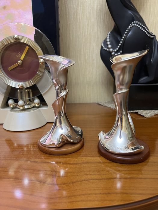 Подсвечники Италия покрытые серебром